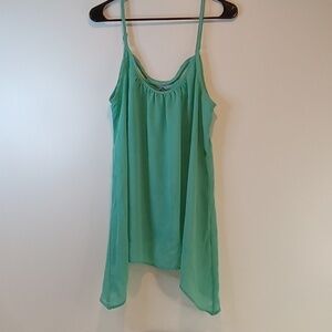Torrid Strap Tank Top Blouse Turquoise Summer ☀️ Women's Sz 0 EUC NICE!
